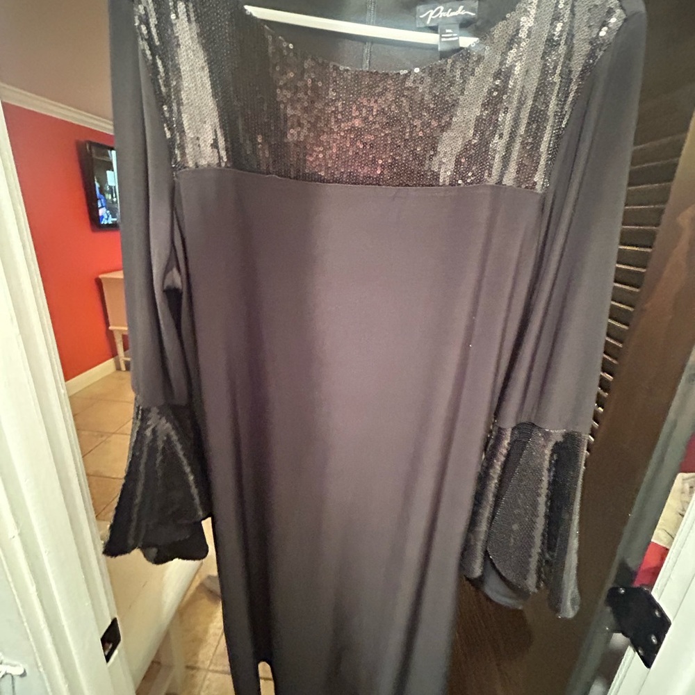 Black Dress with Sequin Details